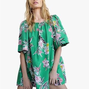 Free People Jodie Printed Tunic Gardenia Combo Size M
